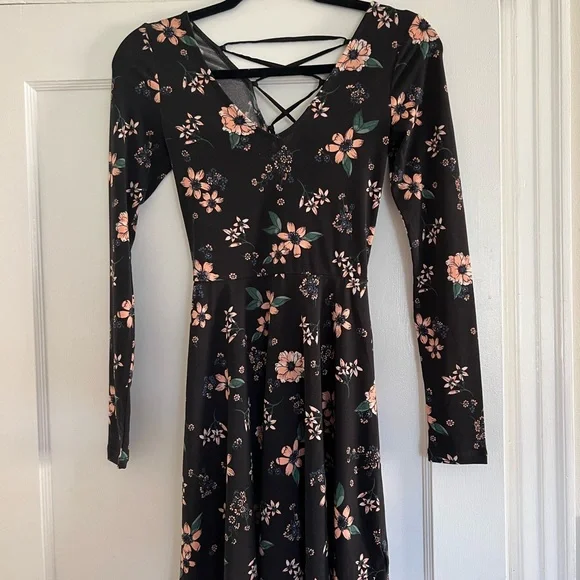 aeropostale black floral dress My Chemical Romance - March Womens Fitted Black Dress Shirt